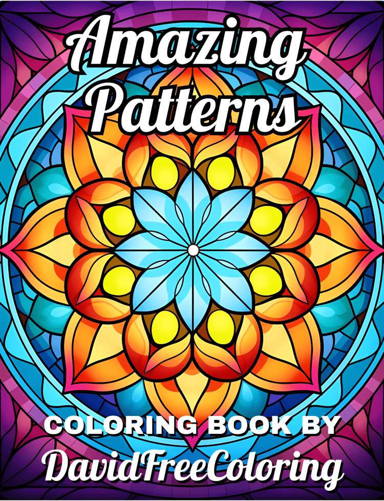 Amazing Patterns Coloring Book is a coloring book for adults with 150 Mandala Pattern images to color creatively, both through the download of PNG and PDF files