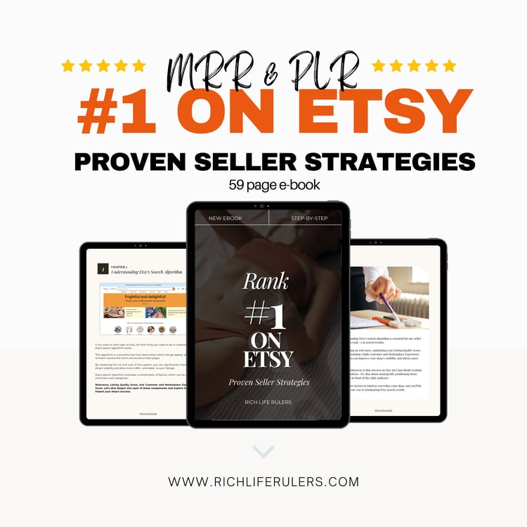 #1 on Etsy: Proven Seller Strategies | MRR Ebook