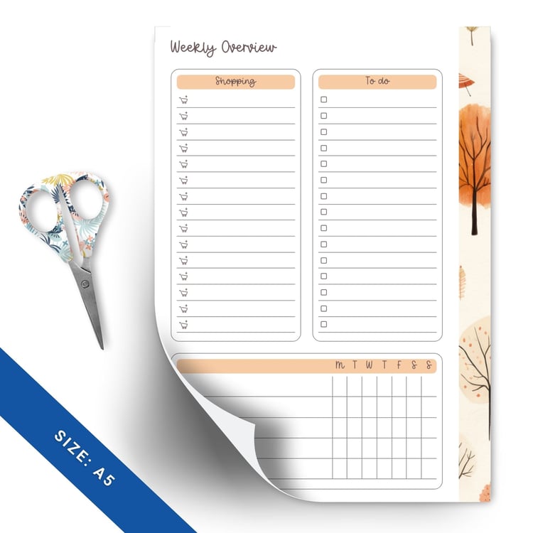 Fall Weekly Overview | Printable Planner Insert | Tracia Creative