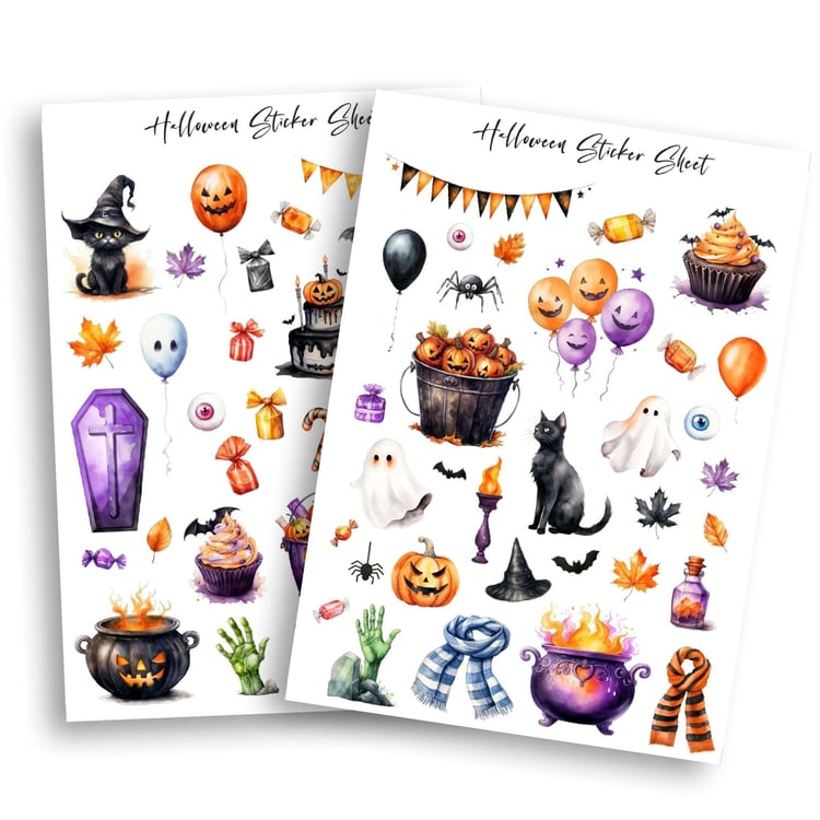 Printable Halloween Stickers: 60+ Spooky Designs | Tracia Creative