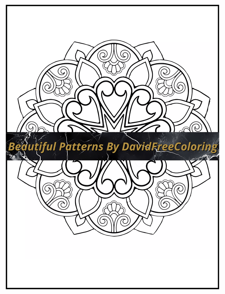 100 Beautiful Pattern Coloring Book Patterns Images for Adult Coloring Pages Pattern printable coloring book gift for adult PDF download PNG