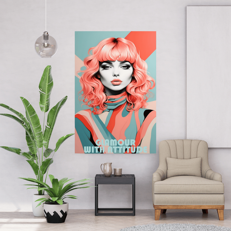 Unleash Your Inner Goddess Poster, Vintage Woman poster, Glamorous woman poster, Poster with a beautiful lady,Elegant Lady Home Decor Poster