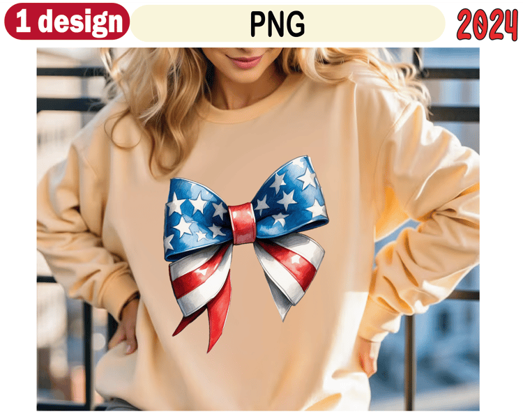 American Flag Bow png,Independence Day Bow Design,Patriotic Bow Graphic for Women,USA Flag Bow PNG for Ladies, July 4th Bow Design for Girls