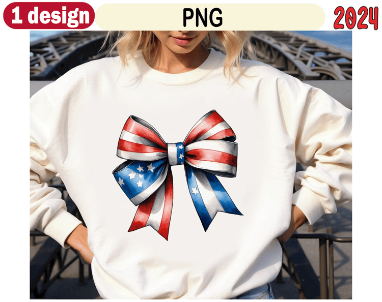 American Flag Bow PNG, Independence Day Bow, Patriotic Bow Design png, USA Flag Bow png, July 4th Bow, Bow PNG, American Pride Bow png
