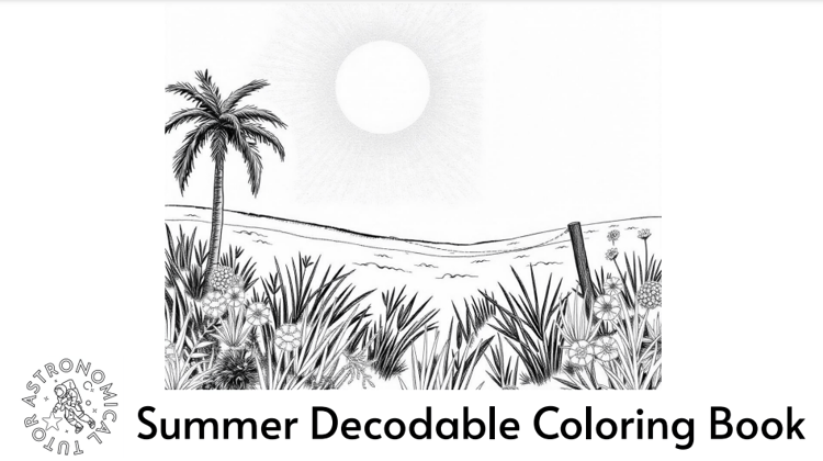 Sunny day in summer the cover of a decodable printable