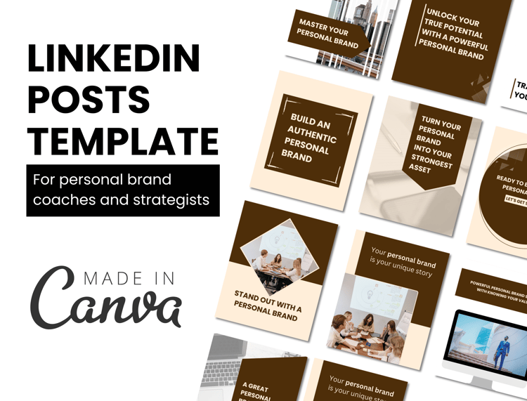 LinkedIn Banners Canva, Brown LinkedIn Banner Templates for Business ...