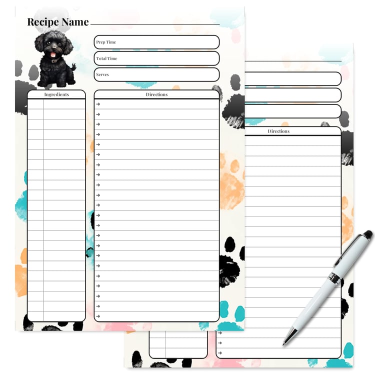 Paws Pet Recipe Planner | Tracia Creative
