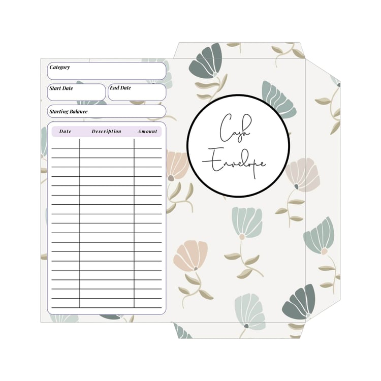 Printable Cash Envelope | Budget & Savings Tracker | Tracia Creative