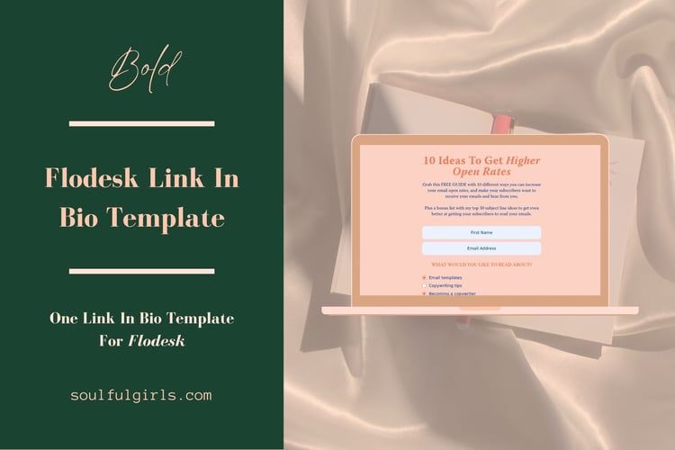 Flodesk Link In Bio Template | Bold