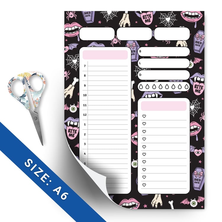 Creepy Cute Halloween Notepad | Instant Download PDF | A6 Size