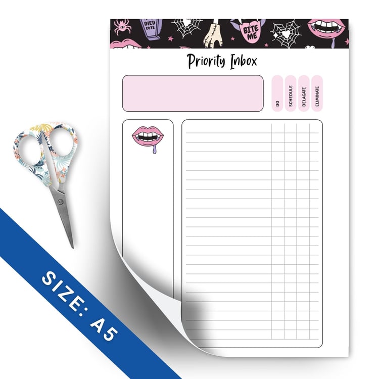 Priority Inbox Planner Insert Halloween | Instant Download PDF | A5 Size