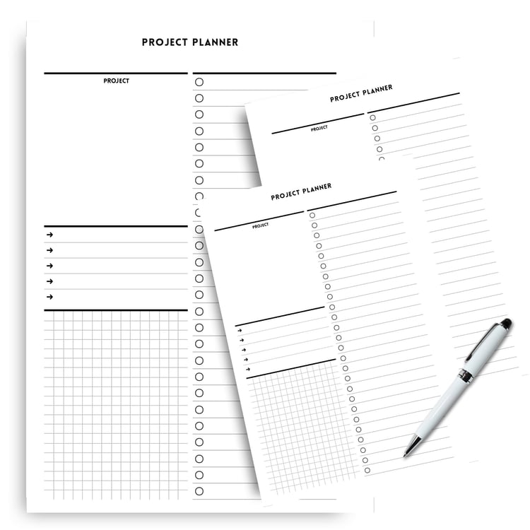 FREE Project Planner Insert A5 Minimalist  | Tracia Creative