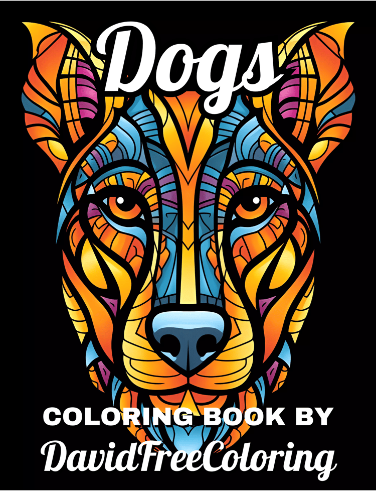 60 Dogs Coloring Book for Adult Cute Dogs Images Coloring Pages Adorable Dogs printable coloring book gift for adult PDF download PNG
