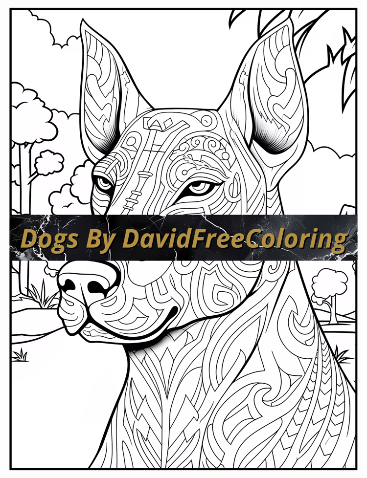 60 Dogs Coloring Book for Adult Cute Dogs Images Coloring Pages Adorable Dogs printable coloring book gift for adult PDF download PNG