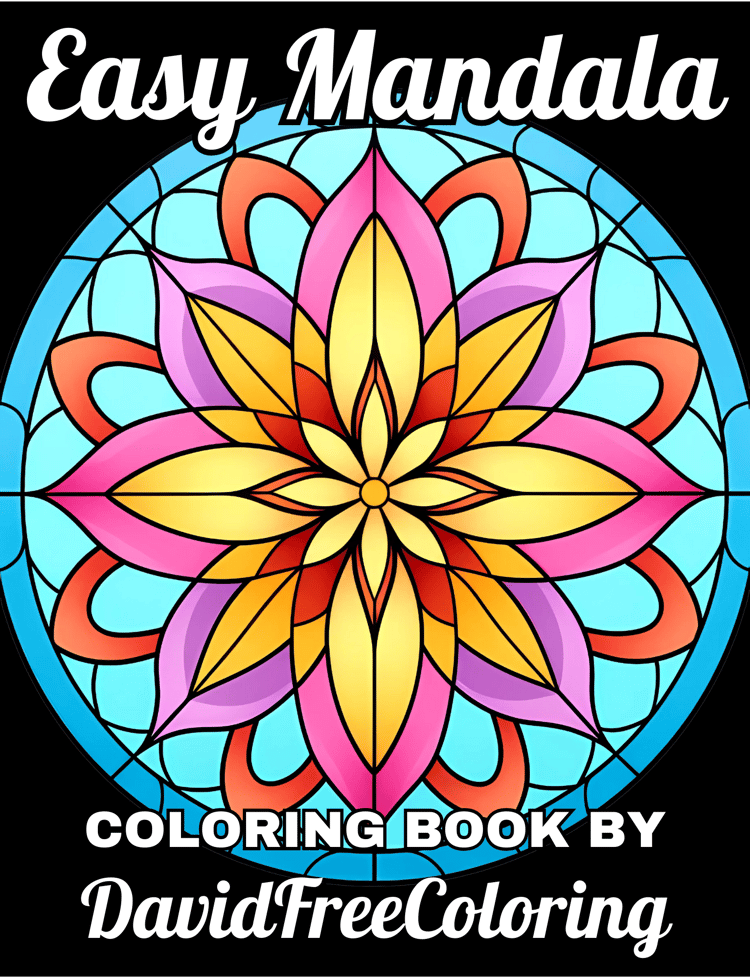 140 Easy Mandala Coloring Book Pattern Image for Adult Coloring Pages Simple Mandala printable coloring book gift for adult PDF download PNG
