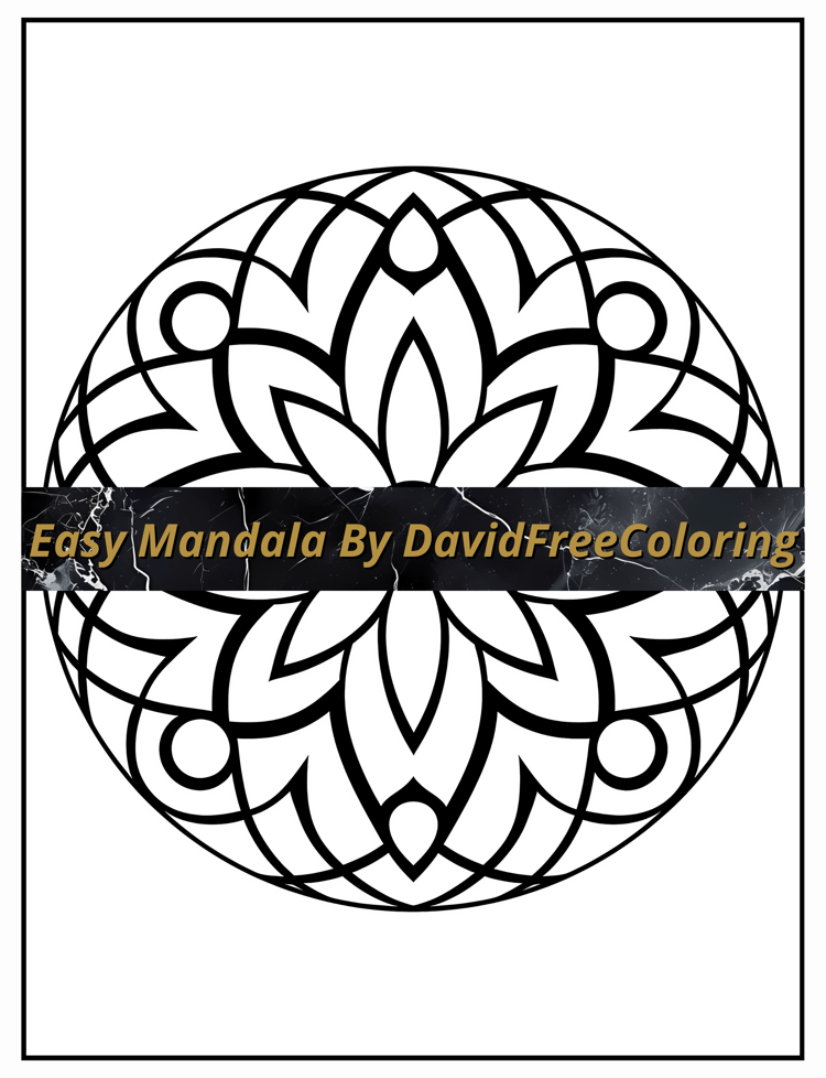 140 Easy Mandala Coloring Book Pattern Image for Adult Coloring Pages Simple Mandala printable coloring book gift for adult PDF download PNG