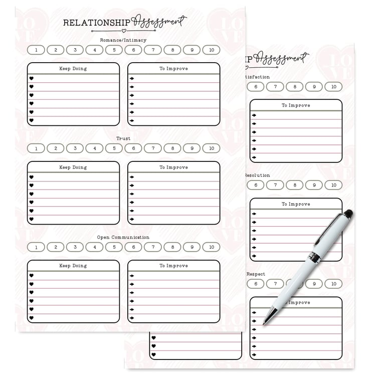 Relationship Assessment Planner A5 | Tracia Creative