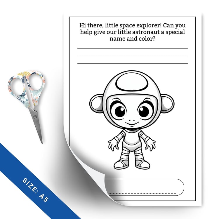 Space Little Astronaut Coloring Book for Kids | Tracia Creative