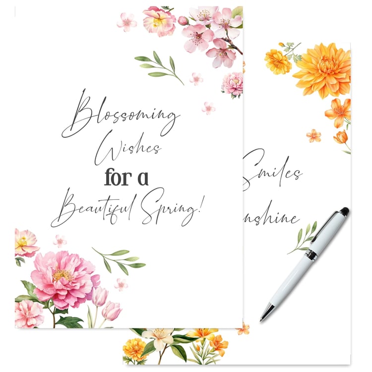 Spring Greeting Cards A5 | Tracia Creative