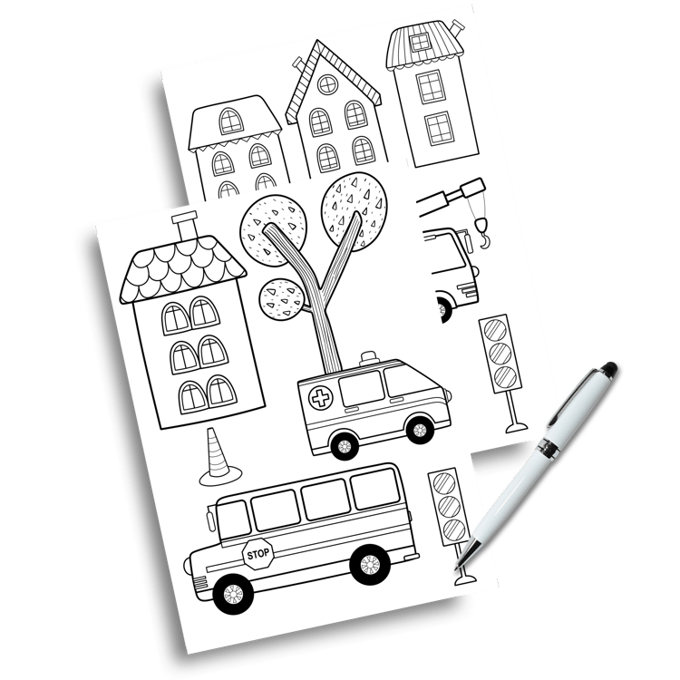 Explore the World with Transportation Coloring Book | Tracia Creative
