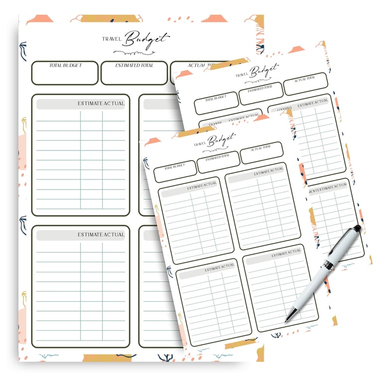 A5 Travel Budget Planner Insert | Tracia Creative