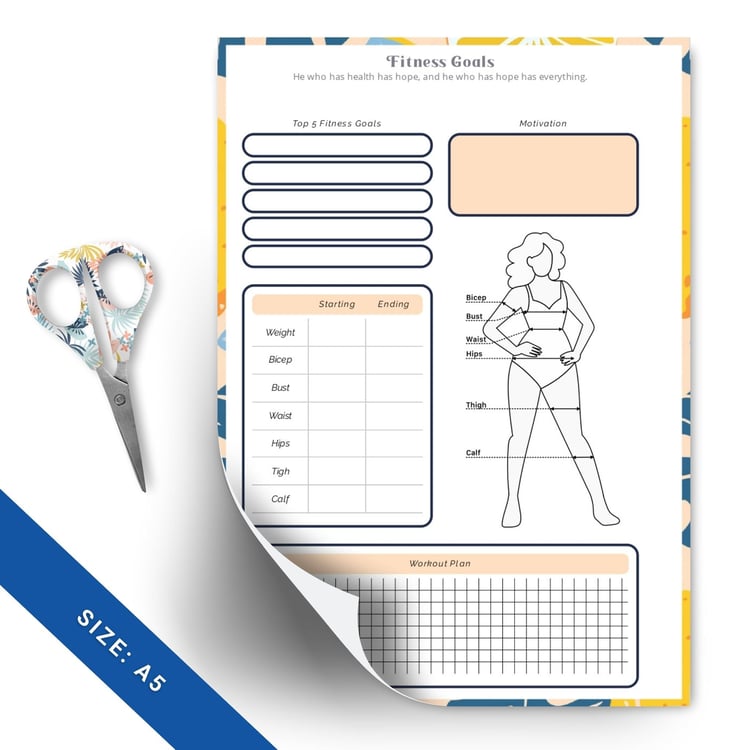 Fitness Planner Bundle | Printable Planner Templates | Tracia Creative