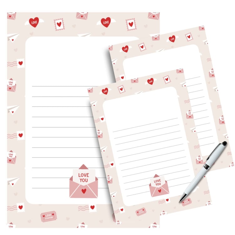 Printable Valentine's Day Postcard – Heartfelt Designs