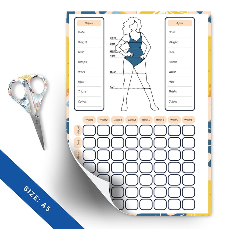 Fitness Tracker Printable | A5 Workout Log | Gym Progress Tracker