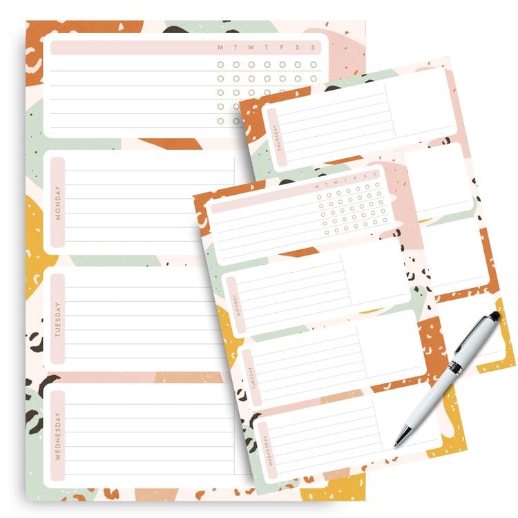 Horizontal Weekly Planner | A5 Printable Planner | Weekly Agenda