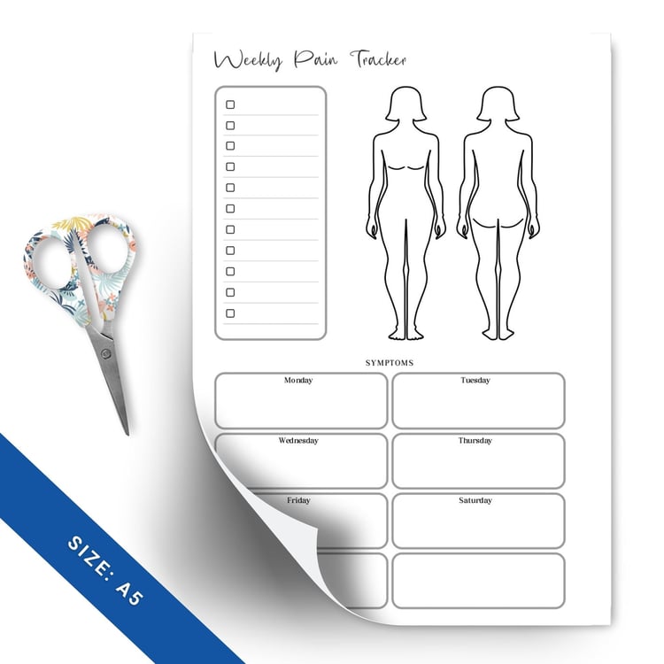Downloadable Weekly Pain Tracker | Chronic Pain Management | PDF