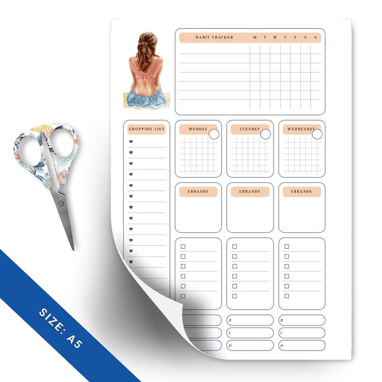 Printable A5 Weekly Planner Insert | Instant Download | Boost Productivity