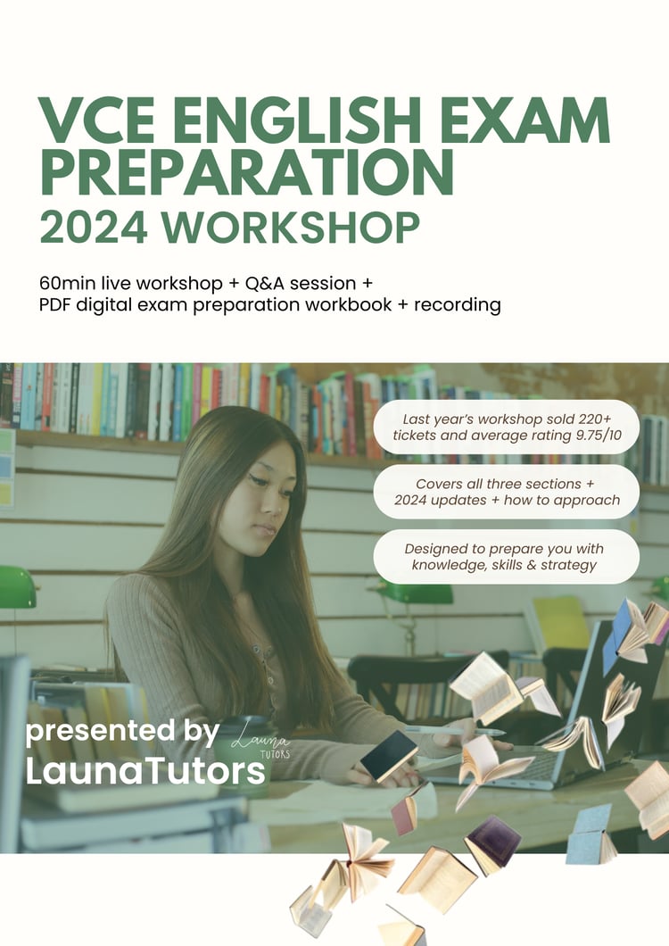 VCE English Exam Preparation Workshop Cover
