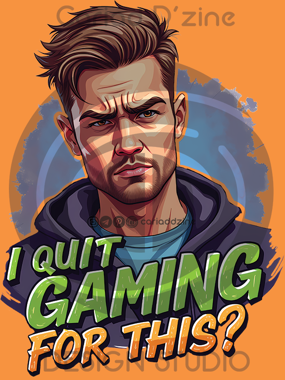 gaming humor, frustrated face, sarcastic design, gamer t-shirt, funny apparel, witty quote, gamer expression