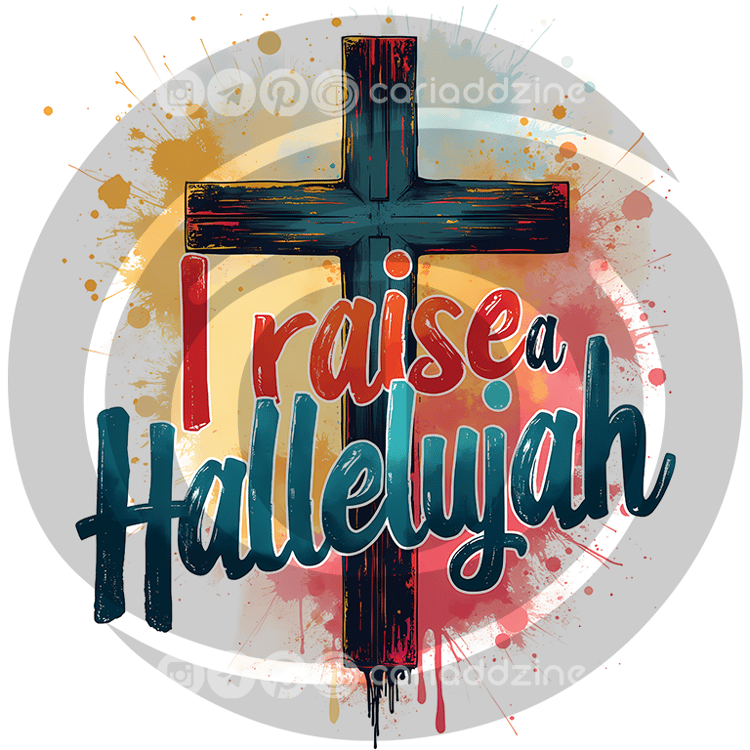 wooden cross, faith art, watercolor design, spiritual message, vibrant colors, religious imagery, praise artwork, abstract background, inspirational quote, celebration of faith