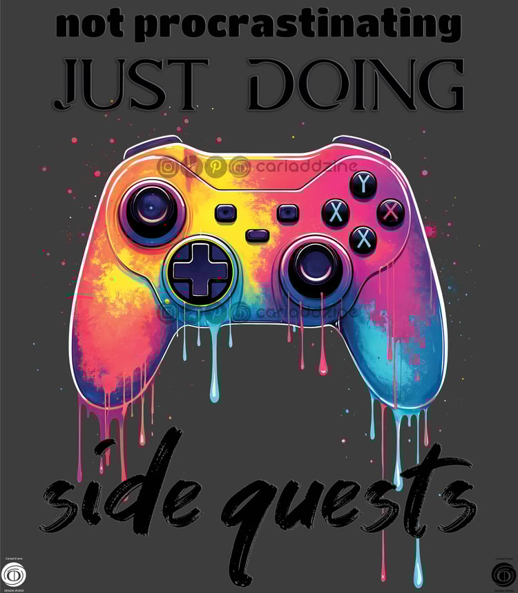video game art, melting controller, gamer lifestyle, colorful design, Cariad Dzine design