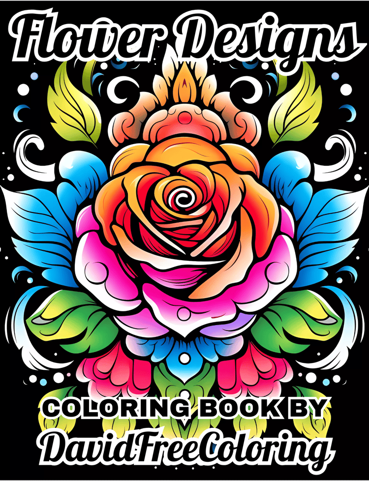 Flower Designs Coloring Book Floral Design Image for Adult Coloring Page Flowers printable coloring book gift for adult PDF Download PNG