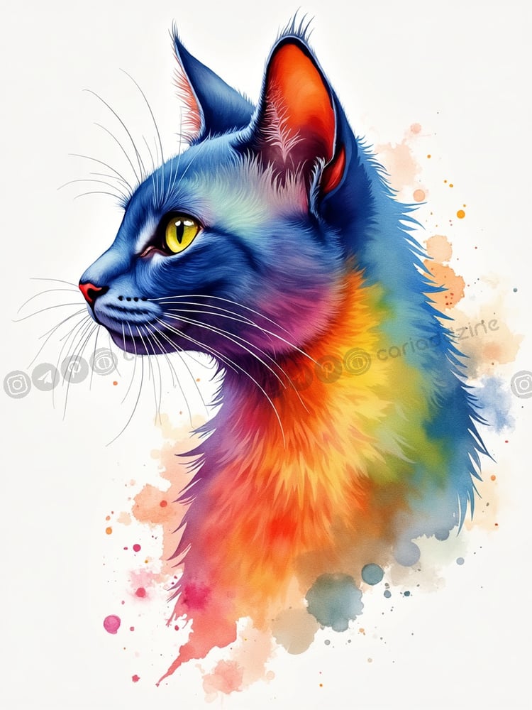 vibrant animal art, surreal illustrations, colorful wildlife, goat art, dolphin artwork, playful cats, kingfisher painting, dog art, Cariad Dzine design, nature diversity