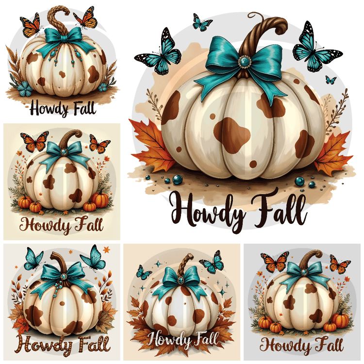 fall illustrations, autumn decor, pumpkin art, butterflies, seasonal artwork, harvest themes, cozy designs, Cariad Dzine design, fall greetings, whimsical art