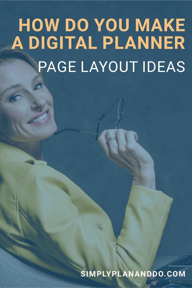 how to make digital planners - page layout ideas