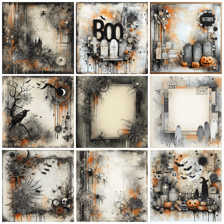 Halloween digital art, spooky illustrations, Halloween printables, mystical images, witch-themed designs, free download, high-resolution graphics, Cariad Dzine design, pumpkins, supernatural art #HalloweenArt #FreeDownloads #DigitalDesigns #Freebies #Fre