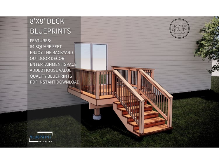 Obtain construction permits for your backyard deck with blueprint deck plans.
