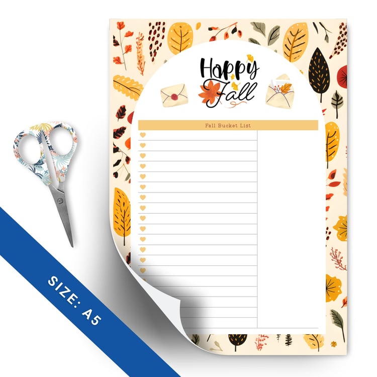 Fall Bucket List Planner Insert | Instant Download PDF | Autumn Activity Organizer