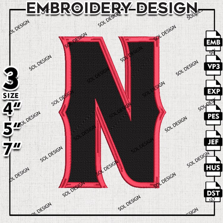 Machine Embroidery Design, Embroidery Designs, Embroidery Files Pattern, Embroidery Files, Instant Download, Digital Download, Machine Embroidery Pattern, Embroidery Pattern, Football embroidery pattern, logo embroidery design, Sports Embroidery Design, N