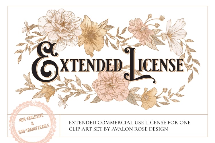 extended license for Avalon Rose Design
