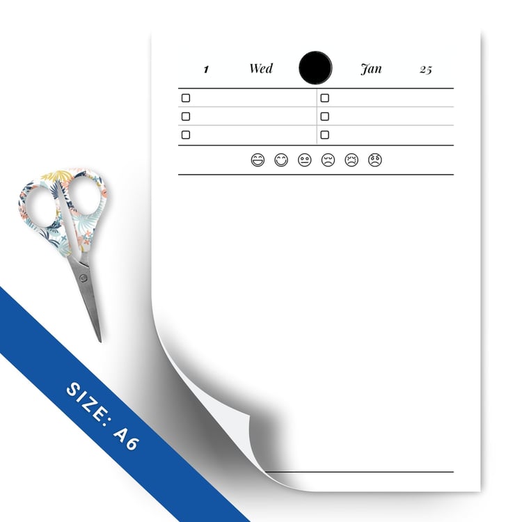 2025 Daily Planner Notepad - Minimalist Design for Productivity & Mindfulness