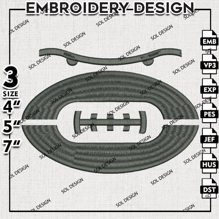 Machine Embroidery Design, Embroidery Designs, Embroidery Files Pattern, Embroidery Files, Instant Download, Digital Download, Machine Embroidery Pattern, Embroidery Pattern, Football embroidery pattern, logo embroidery design, Sports Embroidery Design, N