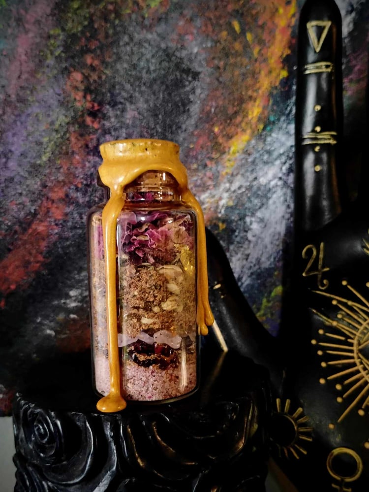 Dark Feminine Spell Jar, Shadow Work Witch Bottle, Spell Bottle ...