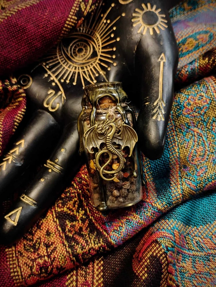 Dark Feminine Spell Jar, Shadow Work Witch Bottle, Spell Bottle ...