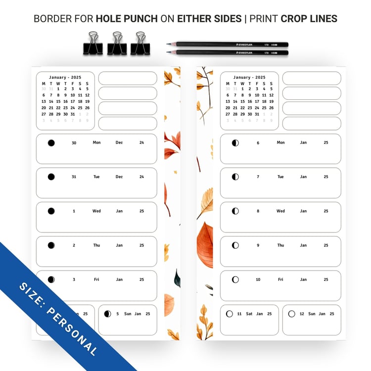 2025 Weekly Planner - Organize Your Year with Monthly Calendar, Weekly Overview & Grid Notes