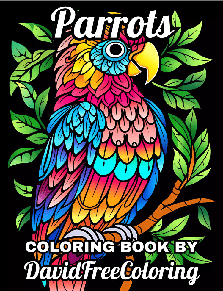 Parrots Coloring Book is a coloring book for adults with 40 Beautiful Parrots images to color creatively, both through the download of PNG and PDF files. Parrots Coloring Book Parrots Coloring Image for Adult Coloring Pages Parrot printable coloring book 